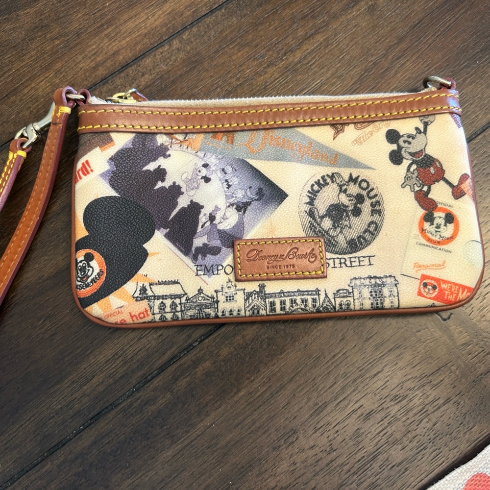 Disney Dooney and Bourke Vintage Print Wristlet